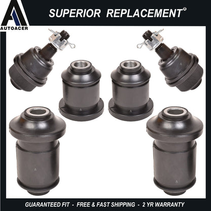 AUTOACER - 6p Front Lower Control Arm Bushings & Ball Joint Kit for Chevrolet GM