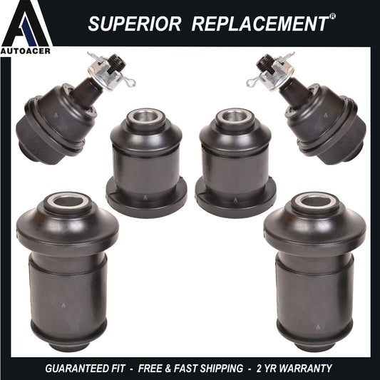 AUTOACER - 6p Front Lower Control Arm Bushings & Ball Joint Kit for Chevrolet GM