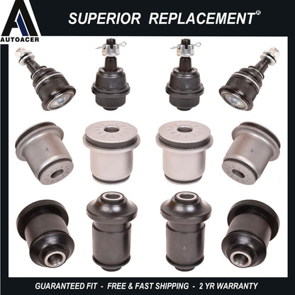 Front Upper & Lower Control Arm bushing Kit 12pc Left Right for Silverado Sierra