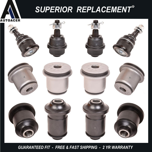 Front Upper & Lower Control Arm bushing Kit 12pc Left Right for Silverado Sierra