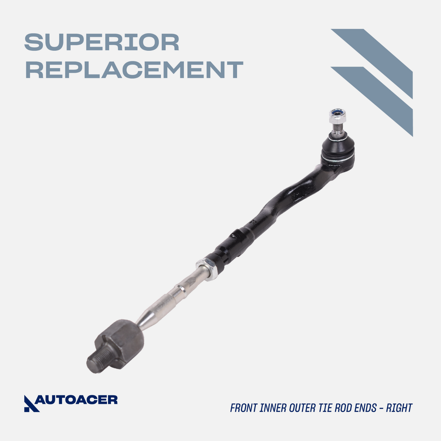 AUTOACER - 2pc Front Inner & Outer Tie Rod End Kit For BMW E46 M3 3.2L RWD 00-06
