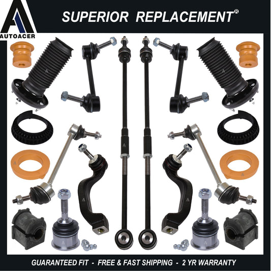 AUTOACER - 14p Front Rear Suspension Kit Tie Rods Links Mounts for Jaguar S-Type