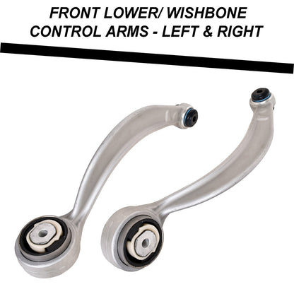 Front Upper, Lower & Rearward Control Arms & Ball Joint Kit 8p for JAGUAR XJ XJR