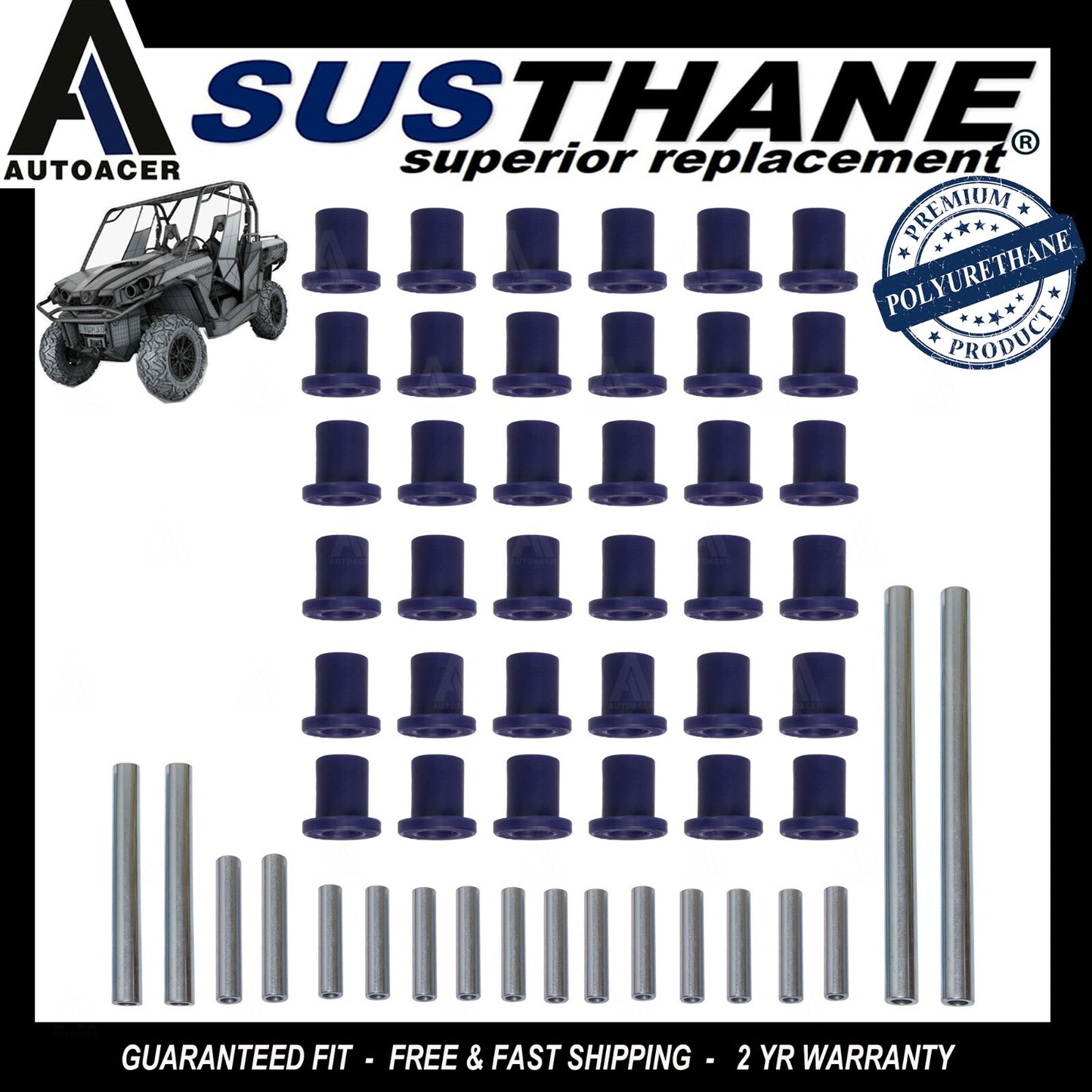 For Polaris XP 900 2013 + Front & Rear Bushing Kit in Poly Use with OEM A Arms