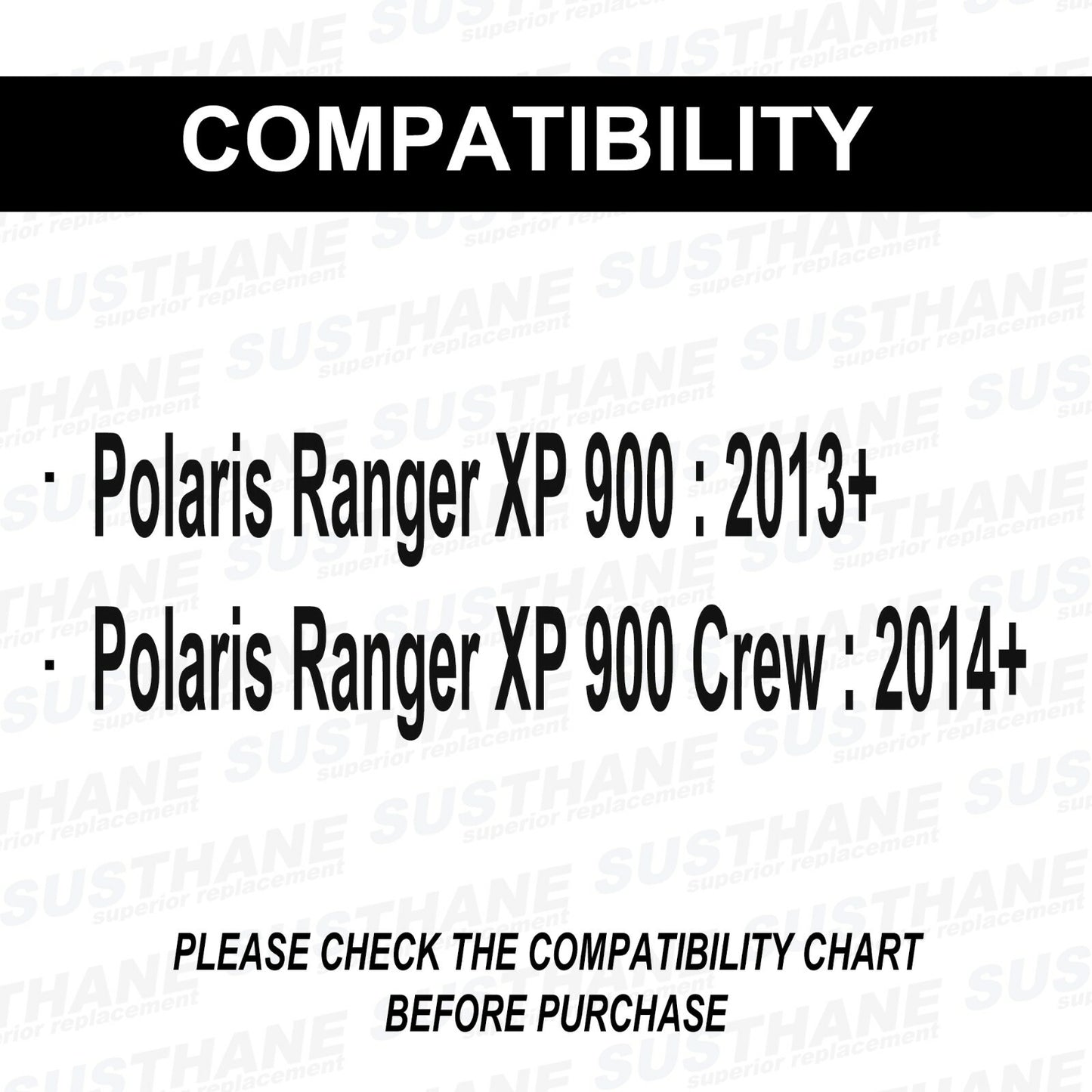 For Polaris XP 900 2013 + Front & Rear Bushing Kit in Poly Use with OEM A Arms