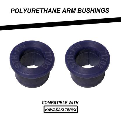For  Kawasaki Teryx /4 {2012+) Front Rear Bushing Kit in PU Use with OEM A Arms