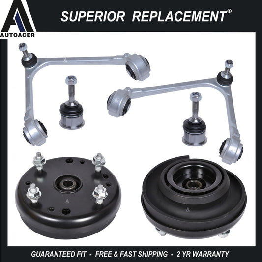 Front Upper Control Arms, Lower Arm ball Joints & Strut Mount Set 8p For Lincoln