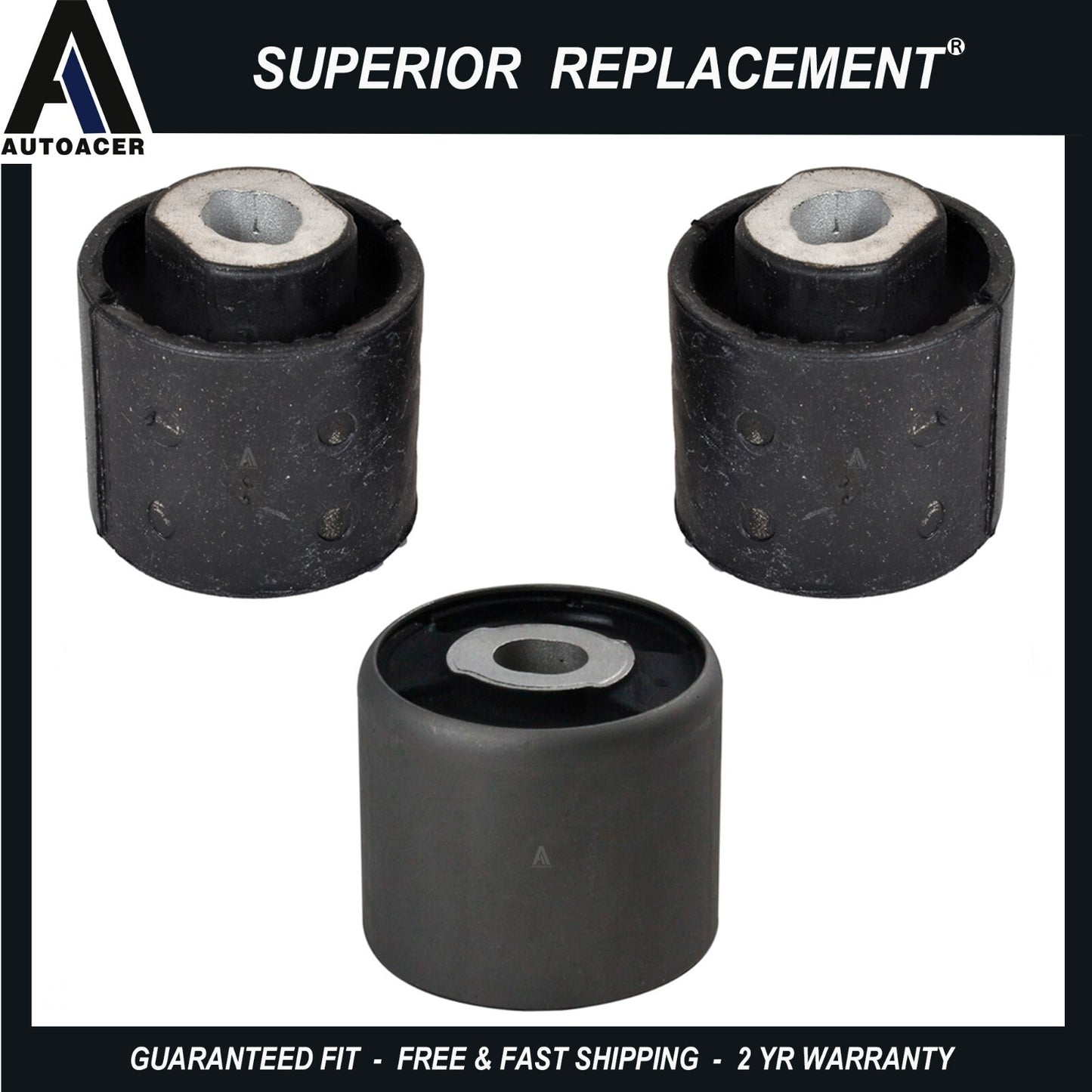 Rear Subframe Differential Bushing Kit 3pc Front & Rear for BMW E46 E83 3 SERIES
