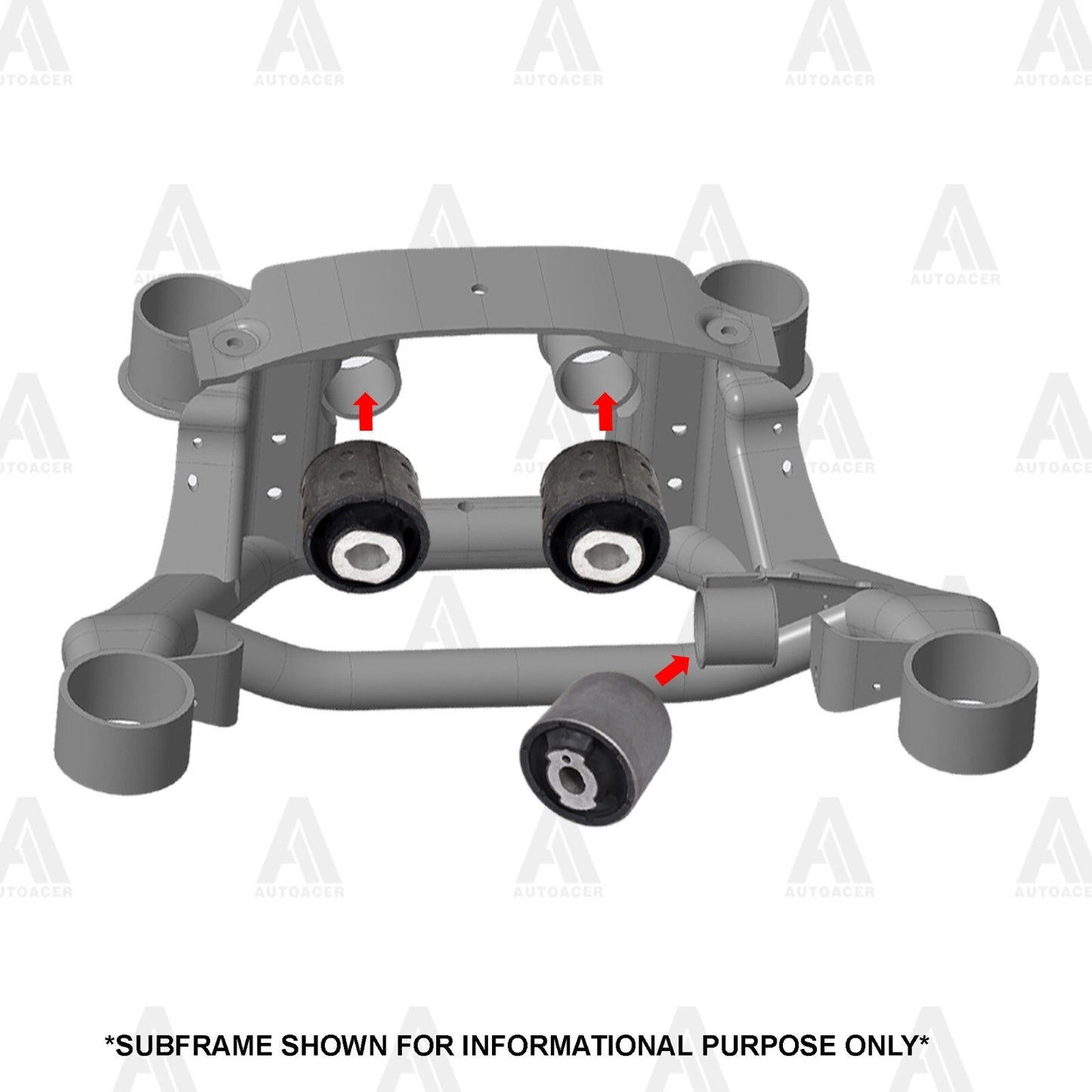 Rear Subframe Differential Bushing Kit 3pc Front & Rear for BMW E46 E83 3 SERIES
