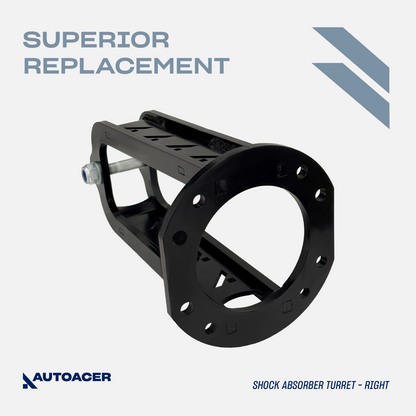 AUTOACER -2p Heavy duty 8mm Shock Turrets Standard Ht For Land Rover Discover II