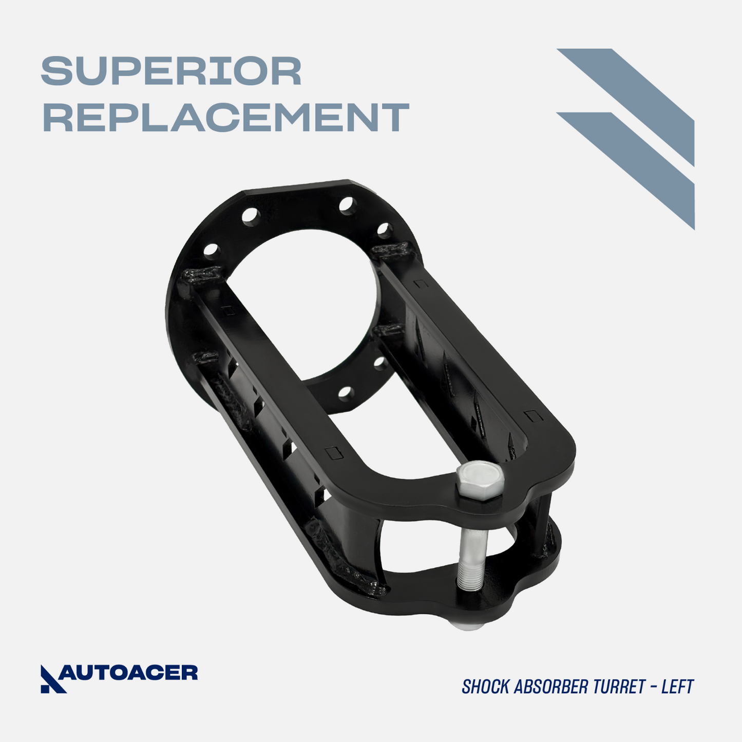 AUTOACER -2p Heavy duty 8mm Shock Turrets Standard Ht For Land Rover Discover II