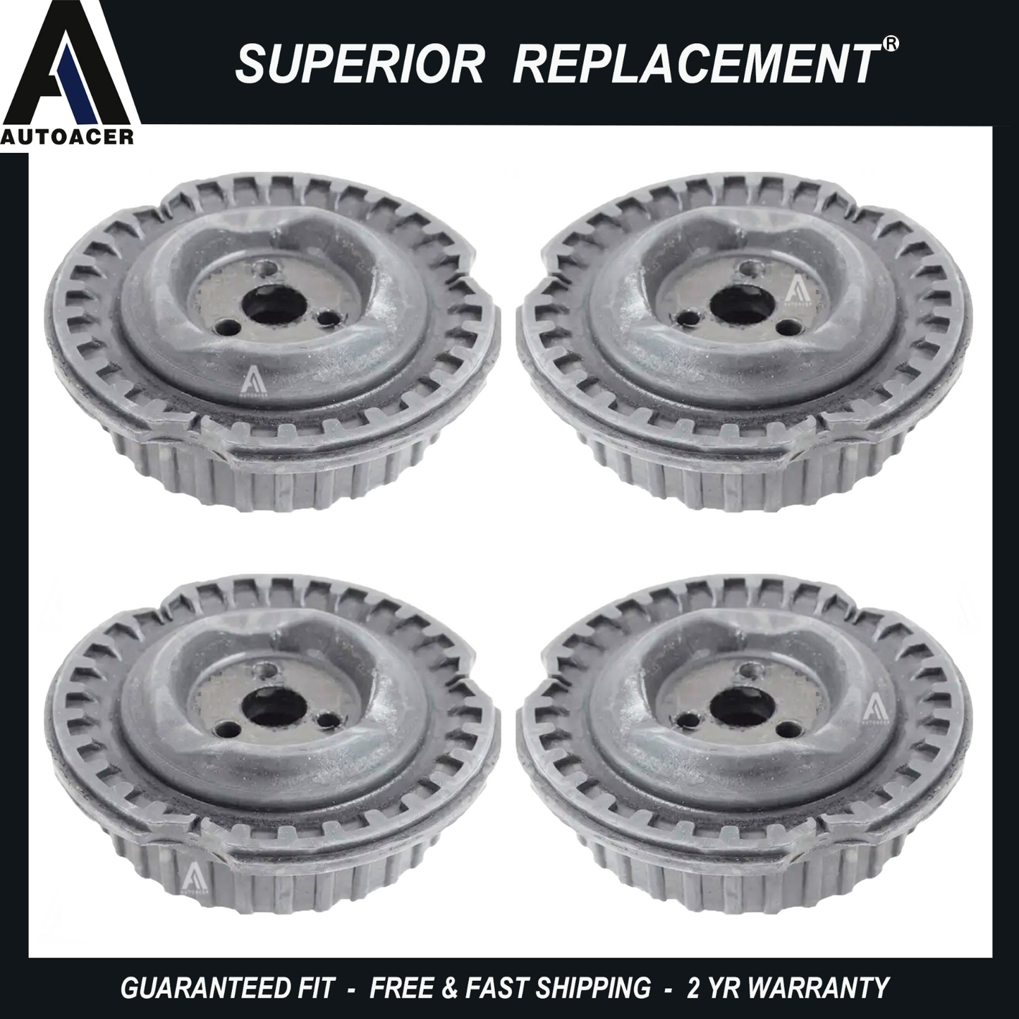 Front & Rear, Left + Right Strut Mounts Kit 4 pcs For Porsche Cayenne Q7 Touareg