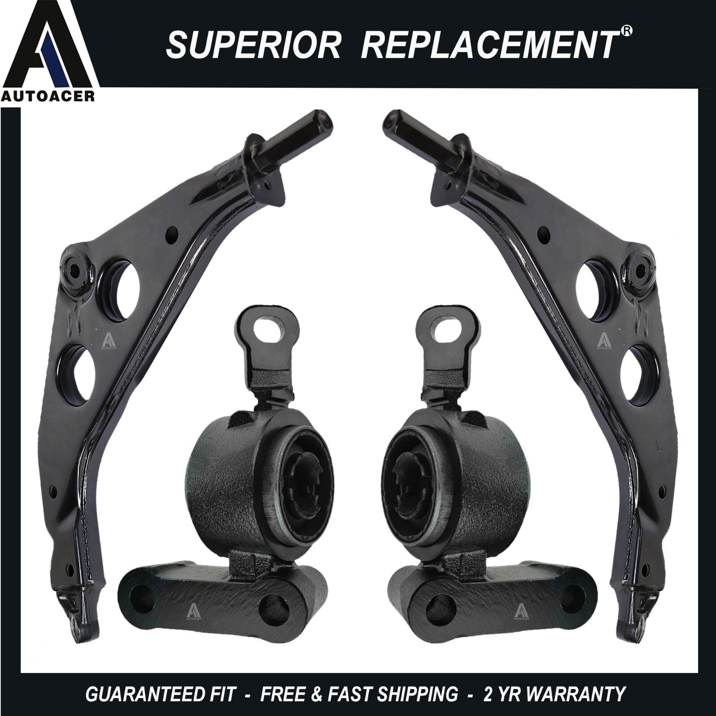Front Lower Control Arms & Bushings with Bracket Kit 4 pcs for Mini Cooper 01-08