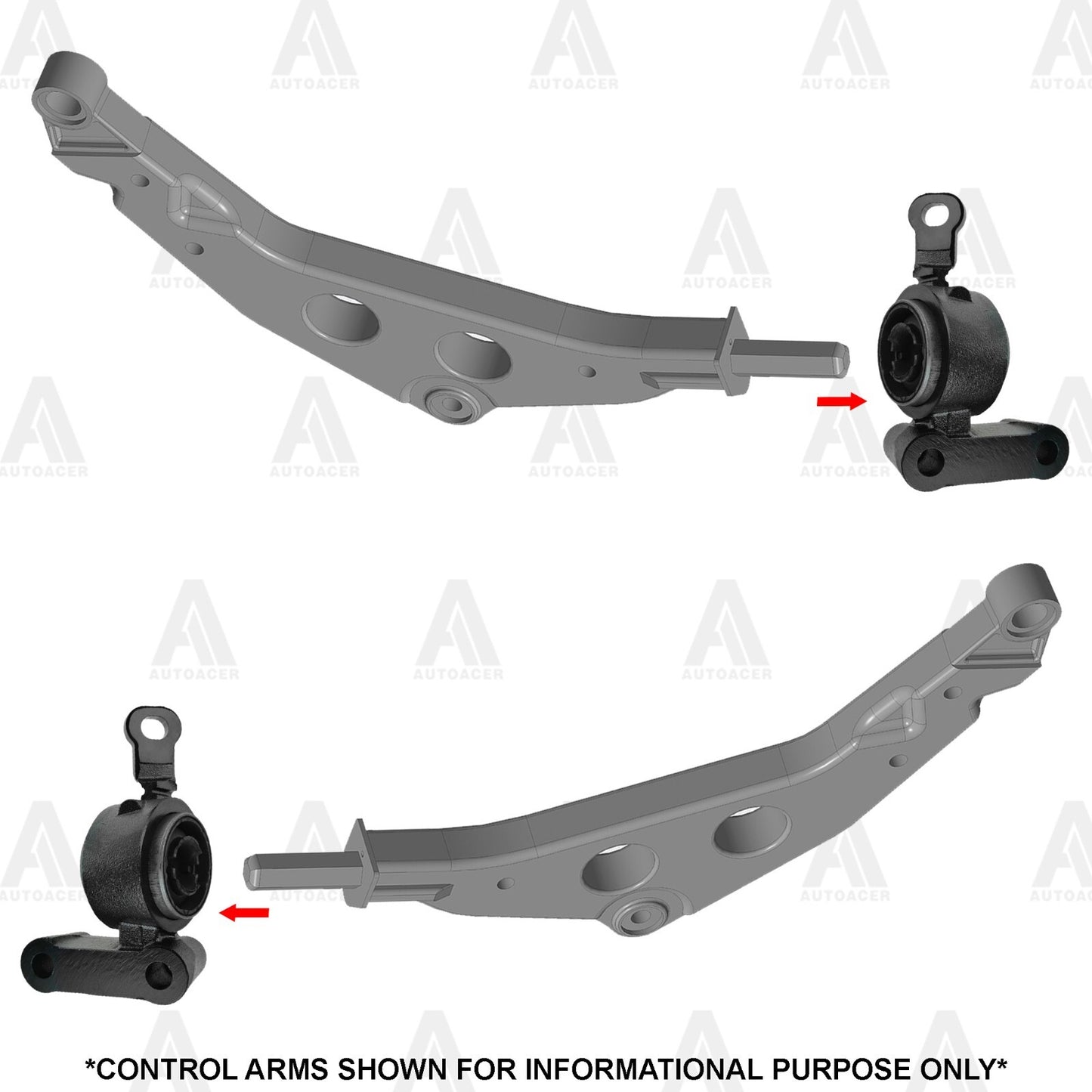 Front Lower Control Arms & Bushings with Bracket Kit 4 pcs for Mini Cooper 01-08
