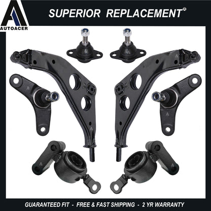 Front Lower Control Arms, Bushings W Brackets & Ball Joints 8 pcs for Mini 01-08