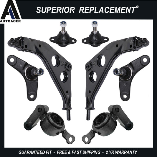 Front Lower Control Arms, Bushings W Brackets & Ball Joints 8 pcs for Mini 01-08