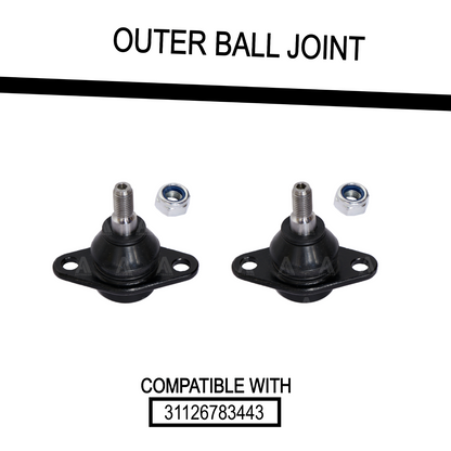 Front Lower Control Arm Poly Bushings & Inner + Outer Ball Joints For Mini 02-08