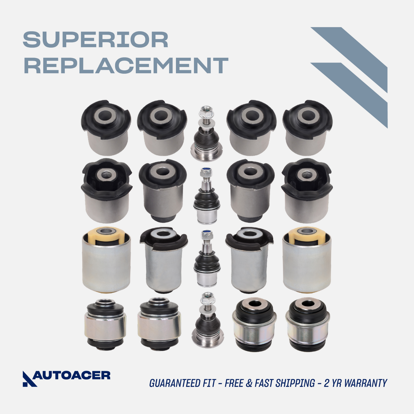 AUTOACER - 20p Front Rear Control /Knuckle Arm Bushings Ball Joints for LR3/ LR4