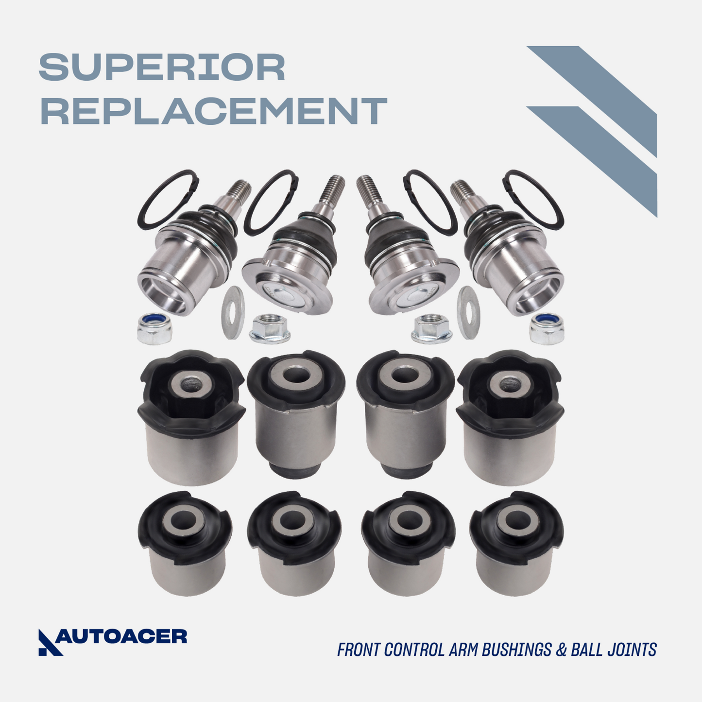 AUTOACER - 20p Front Rear Control /Knuckle Arm Bushings Ball Joints for LR3/ LR4