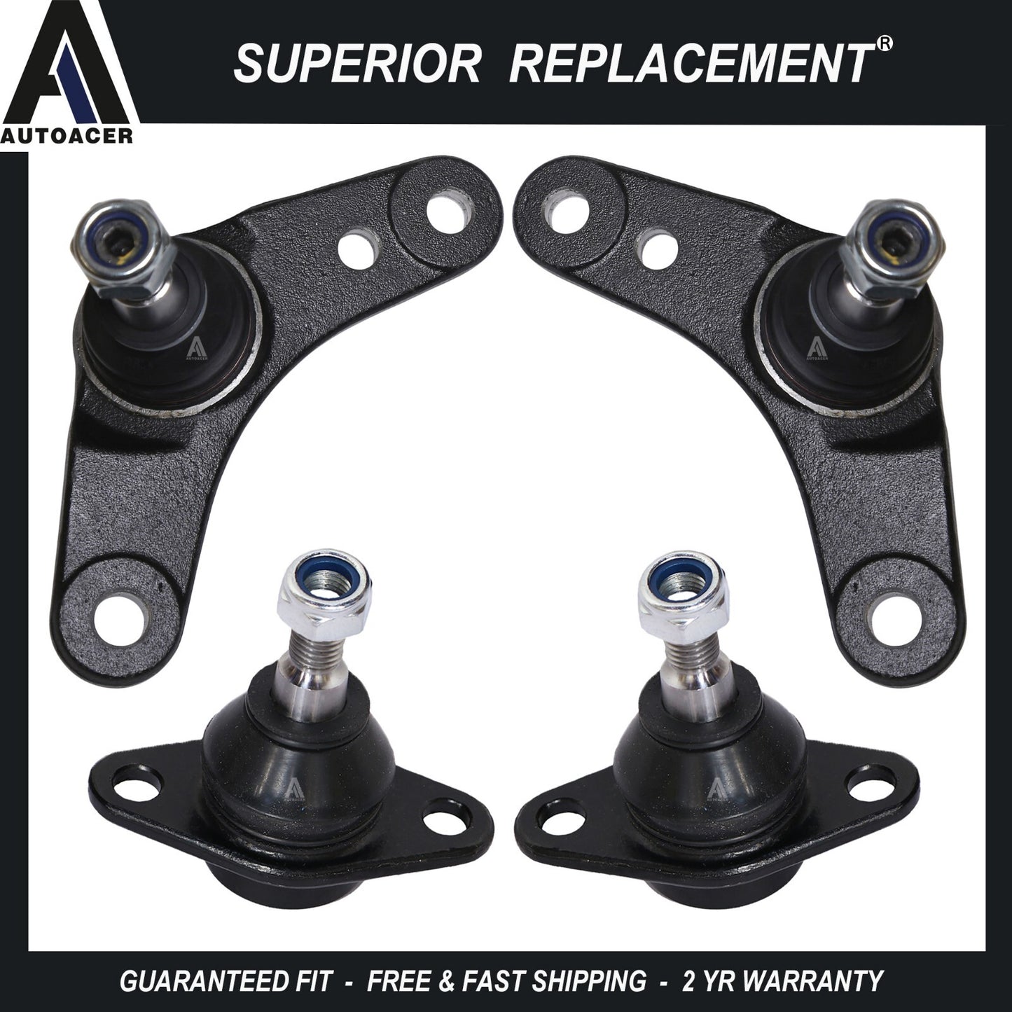 Front Lower Control Arm Inner & Outer Ball Joint Kit 4 pc for Mini Cooper 01-08