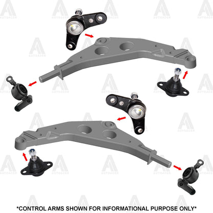 Front Suspension Kit 8p - Lower Arm Bushings, Ball Joints & Tie Rod Set for Mini
