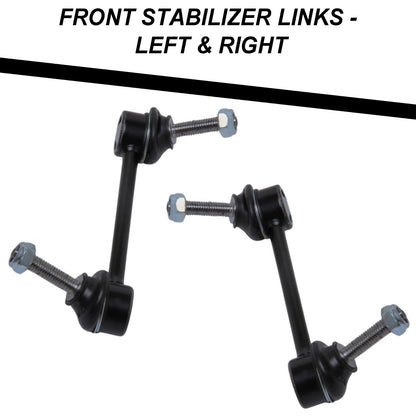 Front Control Arms, Ball Joints, Sway Bar Links & Tie Rod 10pc For JAGUAR S-TYPE