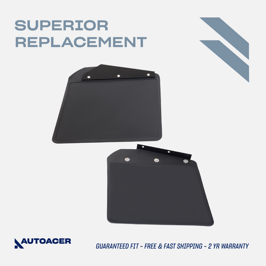 AUTOACER -2p Front Rubber MudFlaps W/Brackets For LAND ROVER DEFENDER 90/110/130