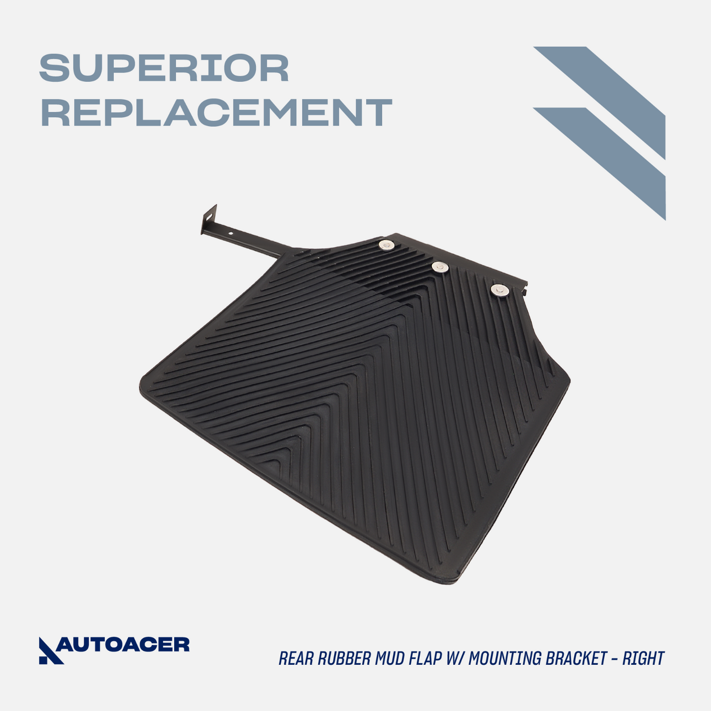 AUTOACER -2p Rear Rubber Mud Flaps W/Brackets For LAND ROVER DEFENDER 90/110/130