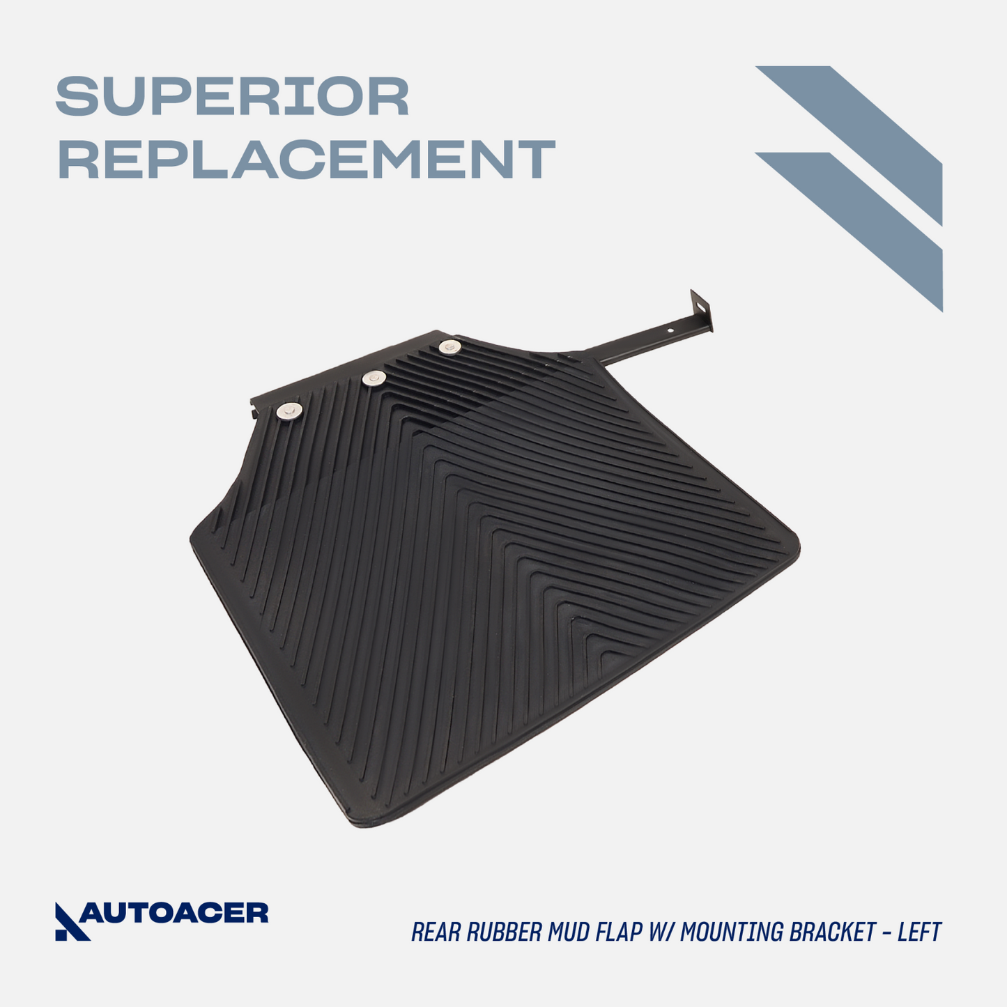 AUTOACER -2p Rear Rubber Mud Flaps W/Brackets For LAND ROVER DEFENDER 90/110/130