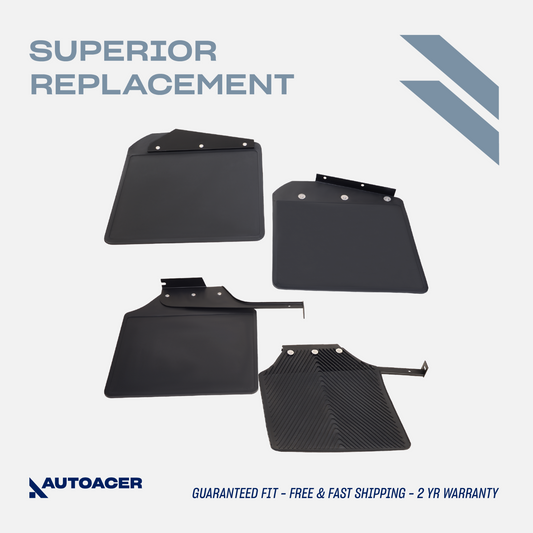 AUTOACER 4p Front & Rear Rubber Mud Flaps Mount Brackets For LAND ROVER DEFENDER