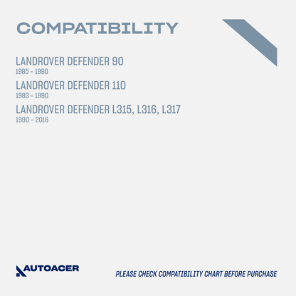 AUTOACER 4p Front & Rear Rubber Mud Flaps Mount Brackets For LAND ROVER DEFENDER