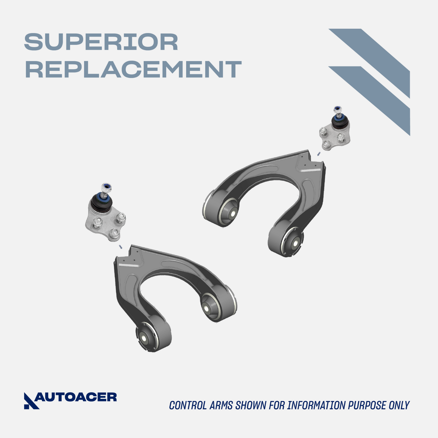 AUTOACER - 2p Front Upper Control Arm Ball Joints For Mercedes-Benz E / SL CLASS