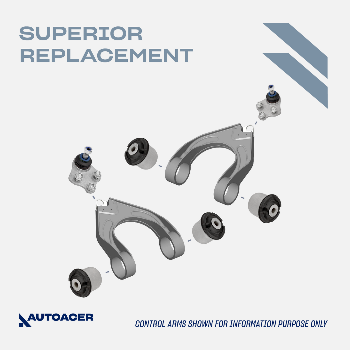 AUTOACER -6p Front Upper Control Arm Bushings & Ball Joint Kit For Mercedes W211