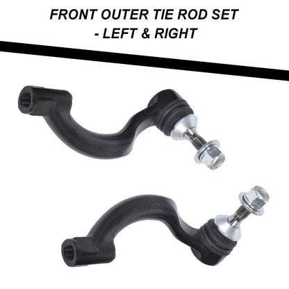 AUTOACER - 4pc Front Outer & Rear Torque Tie Rod Assembly for Jaguar XF XK 10-16