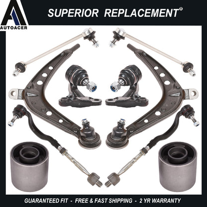 Complete Front Suspension Control Arm Kit 10 pcs for BMW E46 325xi 330xi 2001-05