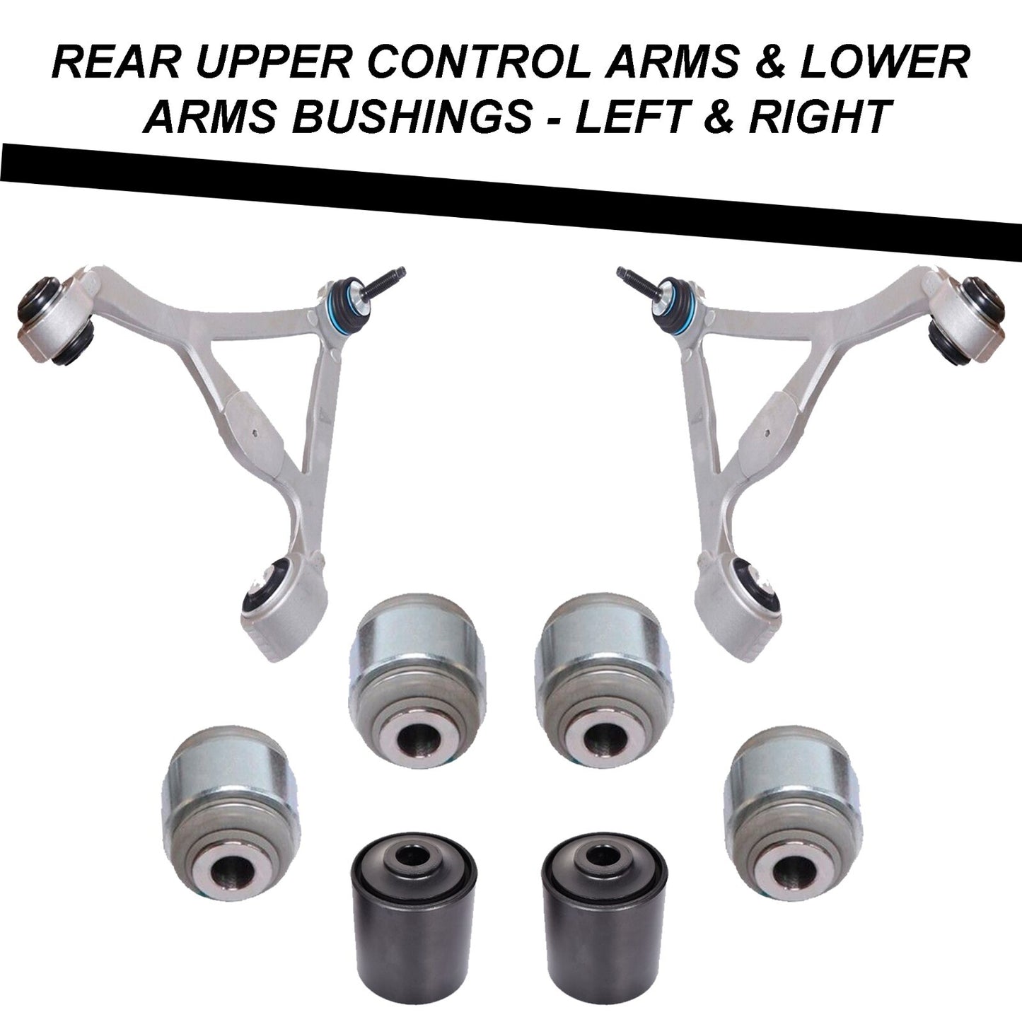 Front & Rear, Upper & Lower Control Arms, Links, Tie Rods Kit 22pc for JAGUAR XK