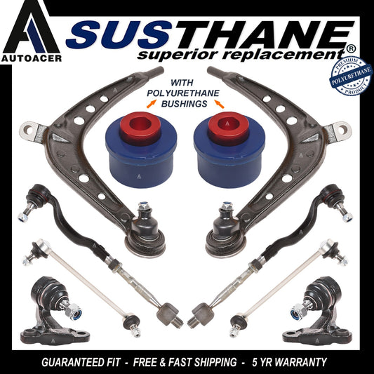Front Suspension Control Arms PU Bushings links Tie rods Ball Joints for BMW E46