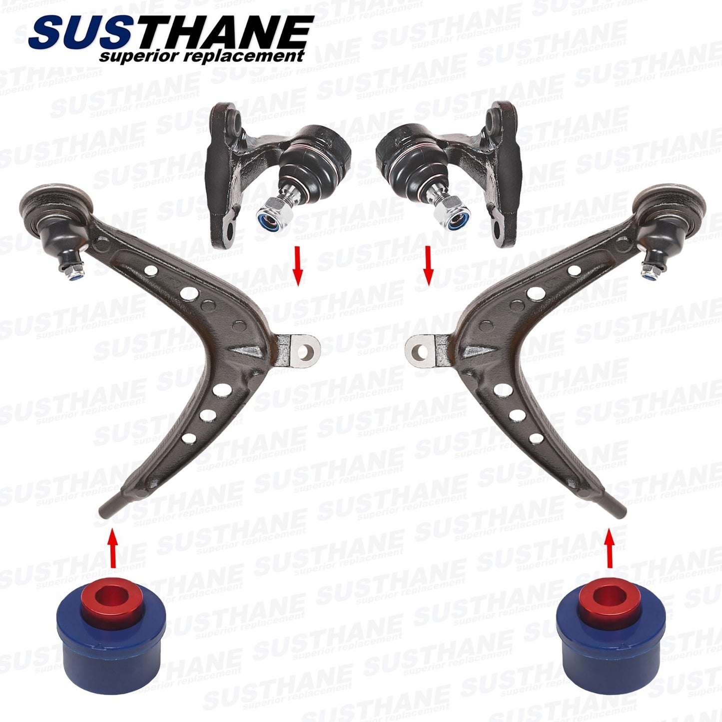 Front Suspension Control Arms PU Bushings links Tie rods Ball Joints for BMW E46