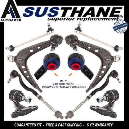 Front Control Arms PU Bushing Bracket Links Tie Rods Ball Joints 10p for BMW E46