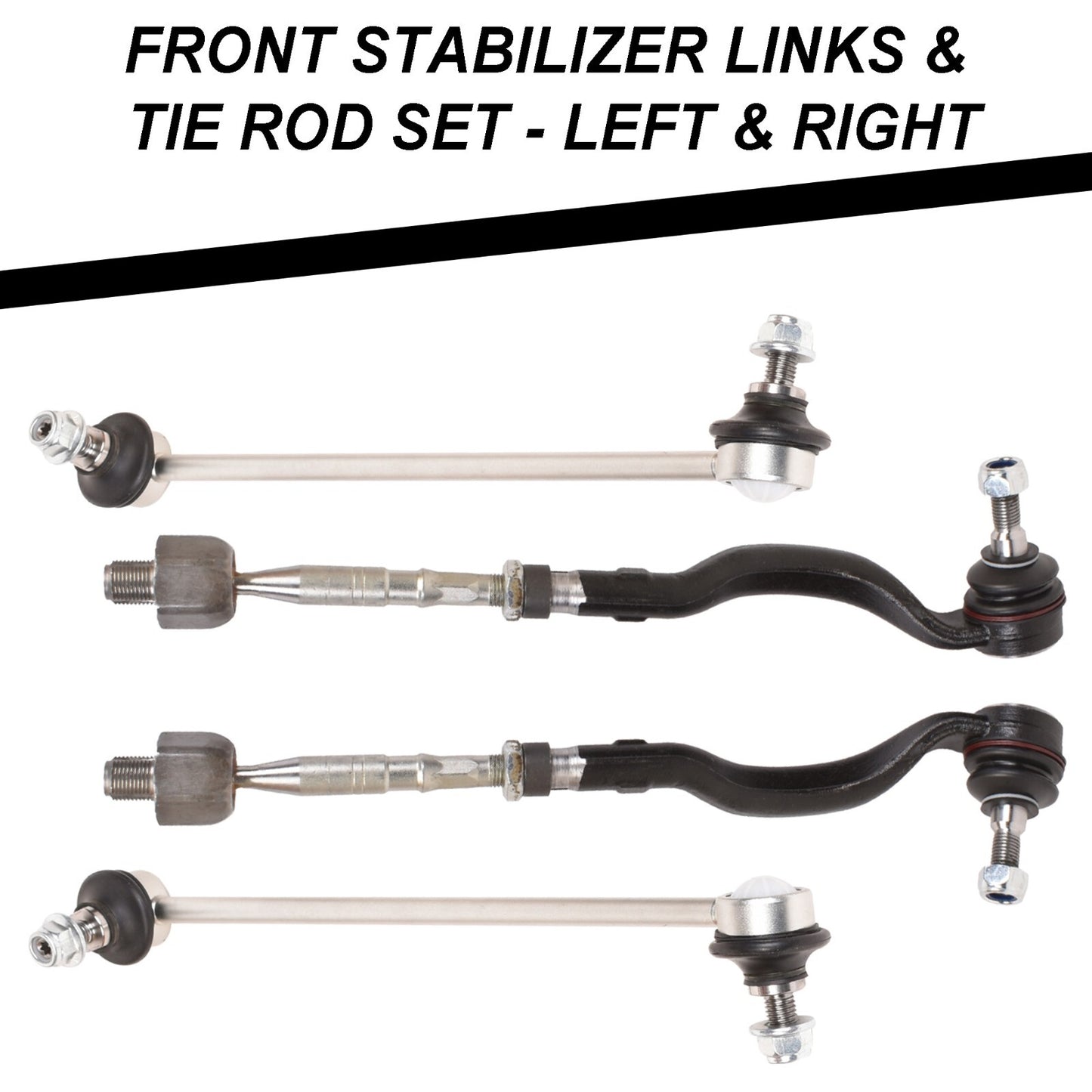 Front Control Arms PU Bushing Bracket Links Tie Rods Ball Joints 10p for BMW E46