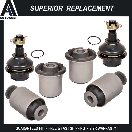 AUTOACER - 6p Front Lower Control Arm Bushing & Ball Joint Kit For Ford Explorer
