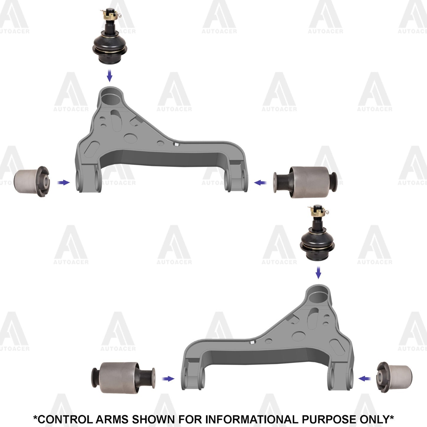 AUTOACER - 6p Front Lower Control Arm Bushing & Ball Joint Kit For Ford Explorer
