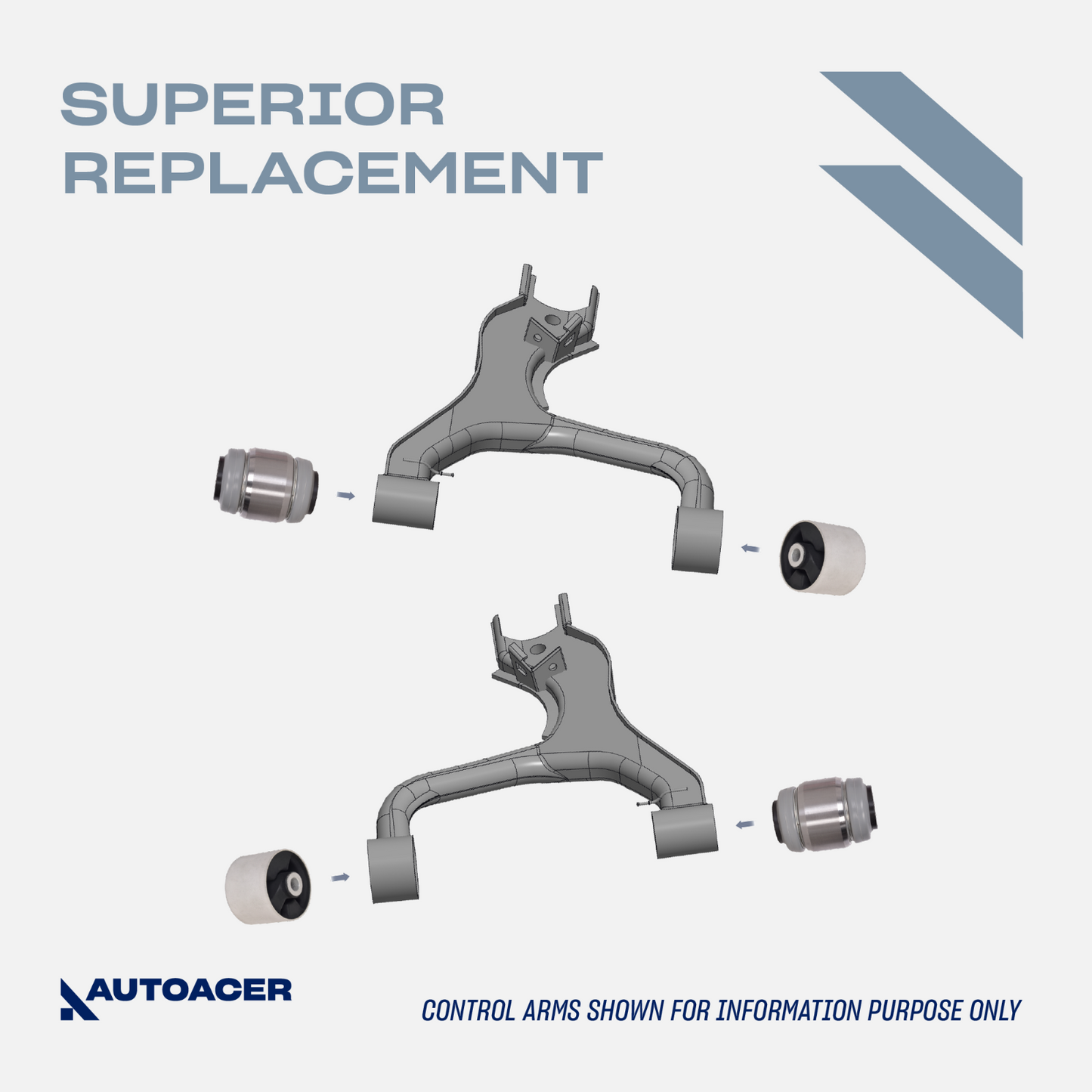 AUTOACER -8p Rear Upper & Lower Control Arm Bushings for Range Rover Sport 05-13