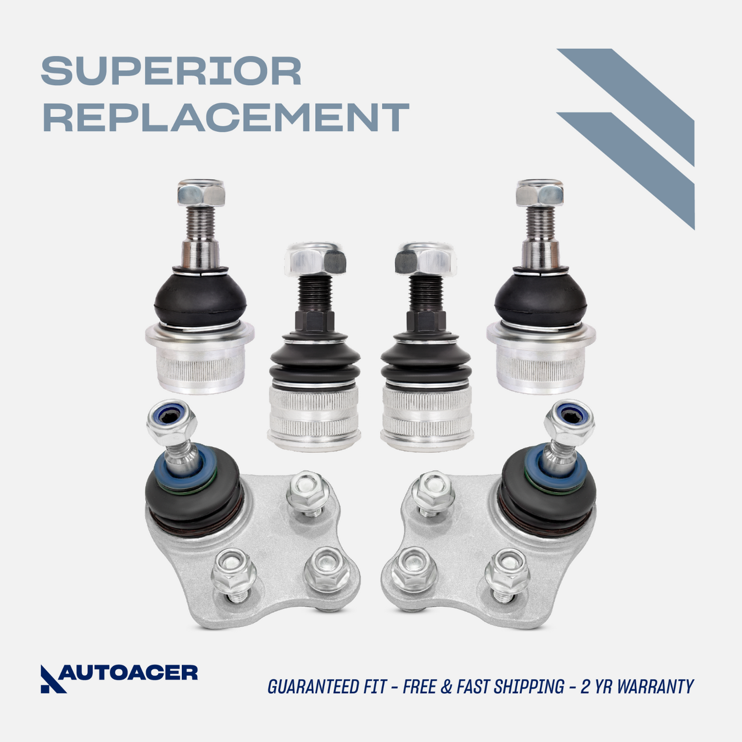 AUTOACER -6p Front Control Trailing Arm Ball Joint Kit for Mercedes-Benz E / CLS
