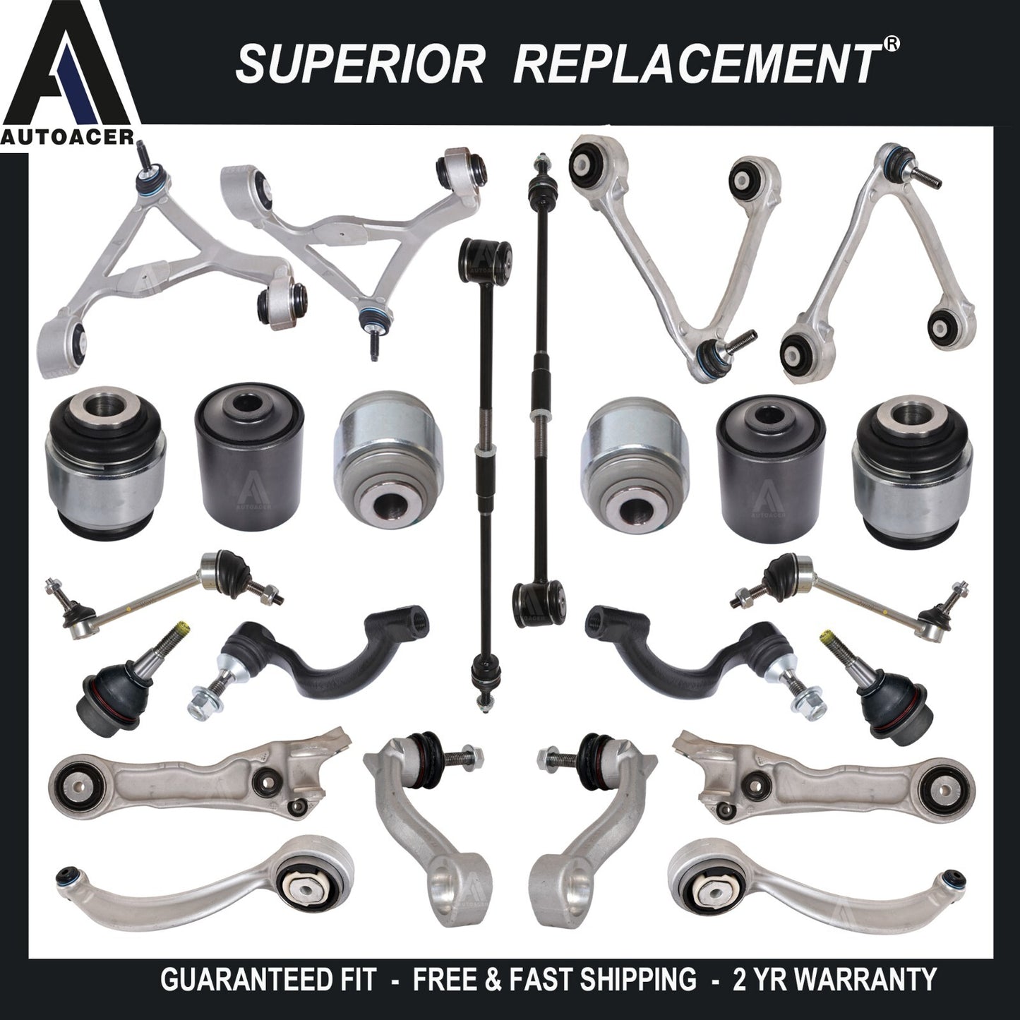 Front & Rear Control Arms Ball Joints Bushes Links Tie Rods 26 pc for JAGUAR XJ8