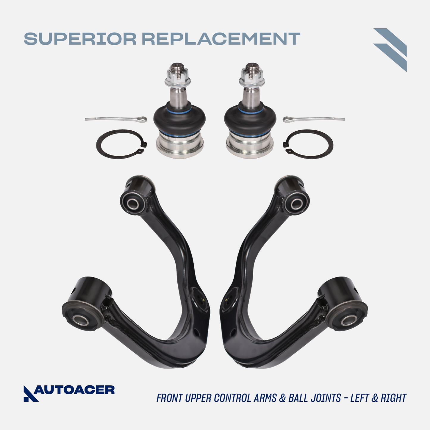 AUTOACER -16p Front Suspension Arms Ball Joints Tie Rods Links Bolts For 4Runner