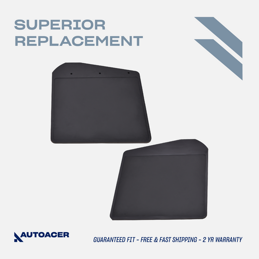 AUTOACER -2p Front Tough Rubber MudFlaps For LAND ROVER DEFENDER 90/110/130 83-1