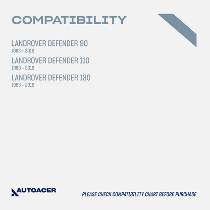 AUTOACER -2p Front Tough Rubber MudFlaps For LAND ROVER DEFENDER 90/110/130 83-1