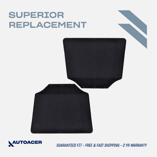 AUTOACER -2p Rear Tough Rubber MudFlaps For LAND ROVER DEFENDER 90/110/130 83-16