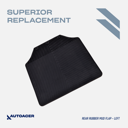 AUTOACER -2p Rear Tough Rubber MudFlaps For LAND ROVER DEFENDER 90/110/130 83-16